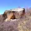 Blocs de rochers fendus